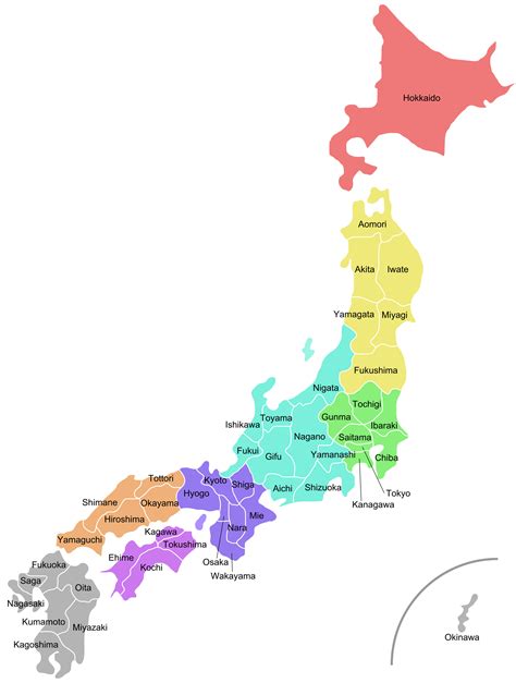 japanese map in english.